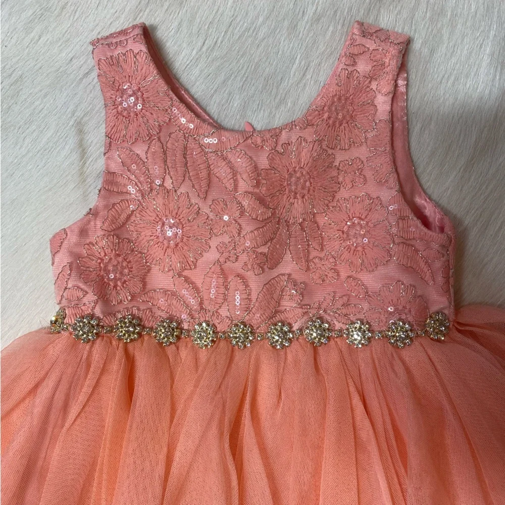 American Princess dress ball gown layered tulle, bling, lace, and sparkles - Picture 2 of 7